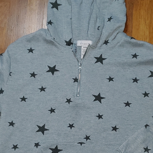 If It Were Me Gray Zip Up Star Hoodie - Picture 9 of 9